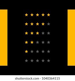 dark star rating vector design