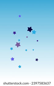 dunkler Star, Vektorblau, gelber Hintergrund. Helle Starfall Moderne Illustration. Splash Art Postcard. Nachthimmel helle Textur.