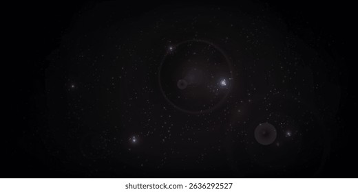 Dark starry sky illustration technology background