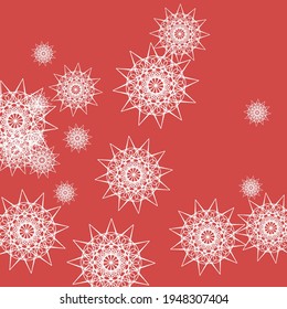 Estrellas Oscuras Patrón de Nieve de Color Sharp caótico. Imagen de diseño satánica de Santa Mandala. Papel tapiz de los copos de nieve gris de Navidad ornamental. Papel de escritorio del cielo de invierno de Año Nuevo Negro de vacaciones.