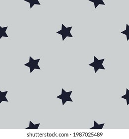 dark stars on a grey background. vector seamless illustration. print on print or clothes
