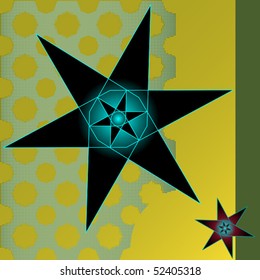 Dark stars. Vector illustration