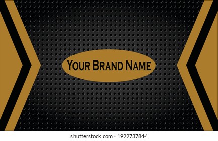 Dark Steel and Golden Brand Advertising Board vector 