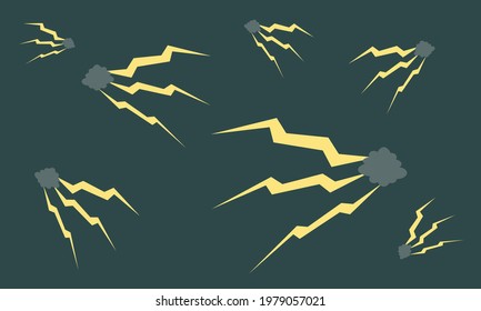 dark storm clouds covered the sky sparkle bright lightning natural wallpaper for design bad weather concept