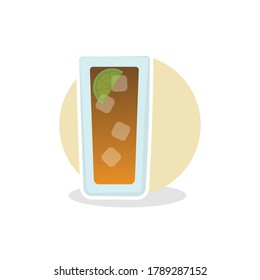 dark and stormy drink logo design template. glass drink logo icon. 