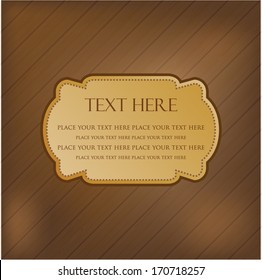 Dark striped background with golden frame for your text.