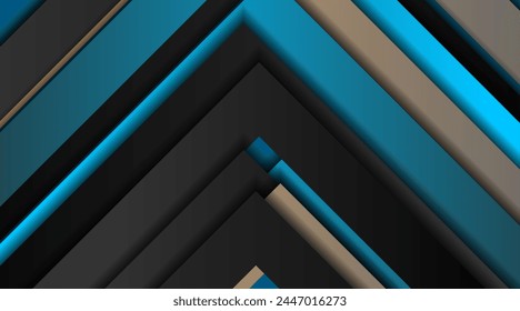 Dark stripes abstract geometric corporate background. Vector technology design