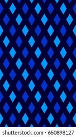 Dark Stripes with Light Blue and Dark Blue Diamonds Background