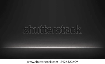 Dark studio room background. Black background with light effects. Empty dark room. Space for selling products on the website. Vector illustration.