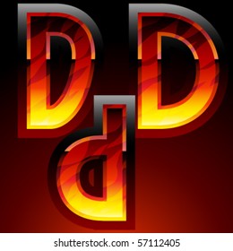Dark style burning characters