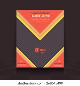 Dark Style Simple Business Concept Flyer, Brochure Design. Corporate Leaflet, Cover Template