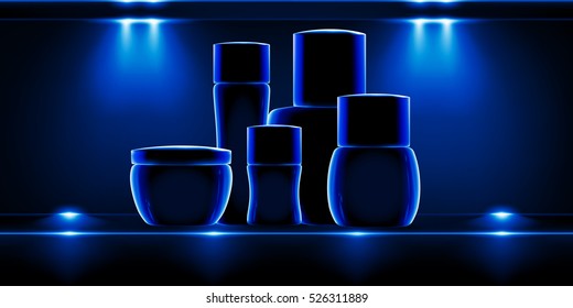 Dark Stylish luxury background with backlight.