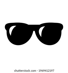 Dark sunglasses icon isolated vector illustration. High quality black style vector icon