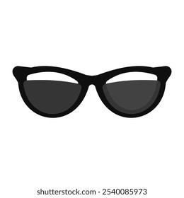 Dark sunglasses vector illustration. Simple dark sunglasses icon emoji design.