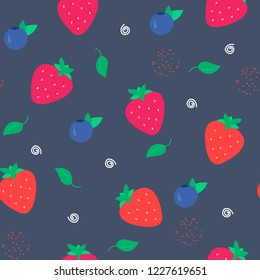 dark sweet background with berries