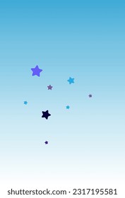 Dark Swirl Vector Blue Yellow Background. Shiny Constellation Modern Texture. Starfall Blue Design. Glitter Festive Card.