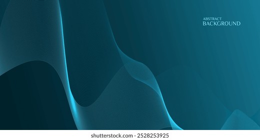 Fondo verde azulado oscuro con líneas fluidas de color verde azulado claro.