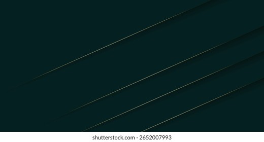 Fondo geométrico de oro verde oscuro