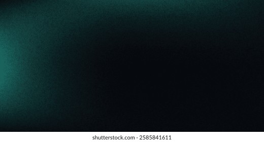 Dark teal green minimal banner calm , Noise intensive Holographic blend blurred smooth transitions tone empty presentation design