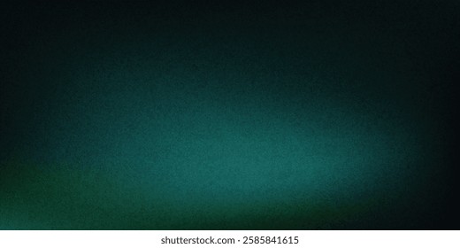 Dark teal green minimal banner calm , Noise intensive Holographic blend blurred smooth transitions tone empty presentation design