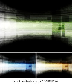 Dark tech abstract cards. Vector backgrounds eps 10