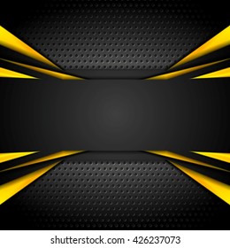 Dark tech corporate abstract background. Vector illustration