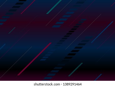 Fondo abstracto geométrico mínimo de tecnología oscura. Ilustración del vector