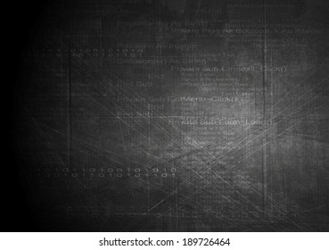 Dark technology vector grunge background