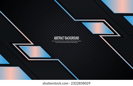 Dark technology with yellow stripes and lines background. Vector illustration.