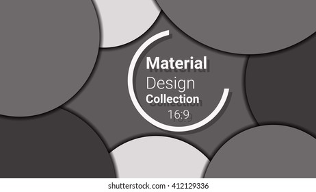 dark template for presentation in 16:9 format. vector illustration. designed for business background, education, web, brochure. abstract creative concept layout template in grey, black colors.