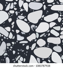 Dark terrazzo background vector of terrazzo floor profile.High-resolution 
 texture