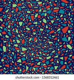 Dark terrazzo floor profile. Vector. Texture of classic italian type of floor in Venetian style. 