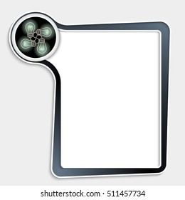Dark text box for any text with bulb symbol