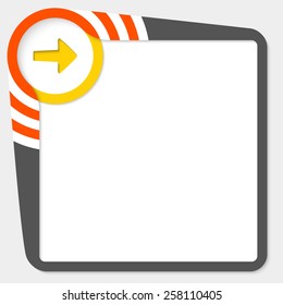 dark text box with yellow arrow