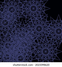 Dark Textile Shapes Stars Mystery Pattern Folk Blue Wallpaper. Ornamental Ice Vintage Chaotic Luxury Messy Night Cold Pattern. Darkness Network Mandala Black Lace Indigo Calm Print Design Pic.