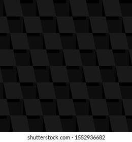Dark texture in cell. Seamless abstract volume pattern.