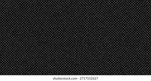 Dark texture featuring a minimalist and repeating grid pattern of small, grey dots on a black background, providing a sleek and modern industrial surface aesthetic.