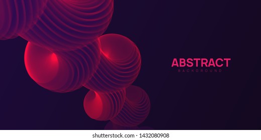 Dark textured abstract background. Isolated deep wavy shapes, flow banner, brochure, web page. Modern vector illustration.
