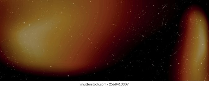 A dark, textured background with a gradient of orange and black. The background features a scratched, grunge style with orange highlights. Light leak background vector. Orange background.