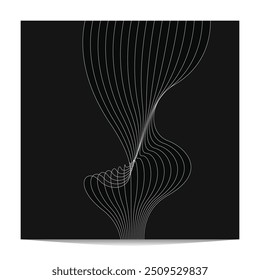Fondo abstracto de tema oscuro con alambre minimalista número 4