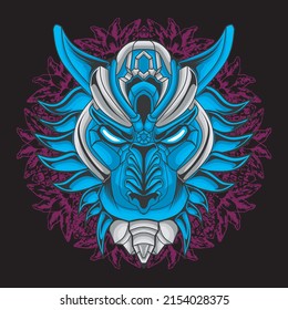 Dark tiger head illustration, Perfect for design of t-shirts, stickers, merchandise, etc.