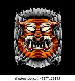 Die dunkle Tigergrafik