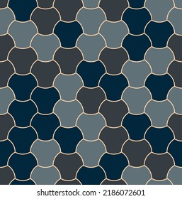 Dark tiled seamless pattern. Vector illustration for print, fabric, cover, packaging, interior decor, blog decoration and other your projects.