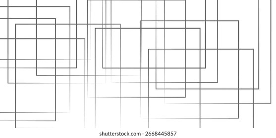 Dark Tonal Abstract Background with a Dynamic Arrangement of Intersecting Vector Boxes