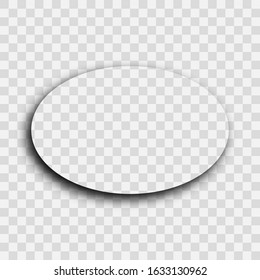 Dark transparent realistic shadow. Oval shadow isolated on transparent background. Vector illustration.