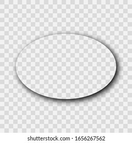 Dark transparent realistic shadow. Oval shadow isolated on transparent background. Vector illustration.