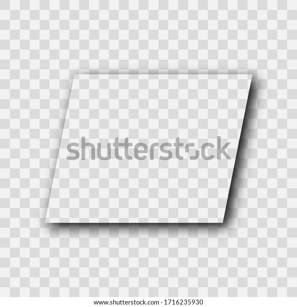 Dark\
transparent realistic shadow. Parallelogram shadow isolated on\
transparent background. Vector\
illustration.