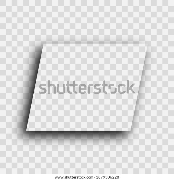 Dark\
transparent realistic shadow. Parallelogram shadow isolated on\
transparent background. Vector\
illustration.