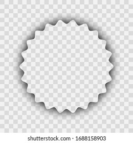 Dark transparent realistic shadow. Round shadow isolated on transparent background. Vector illustration.