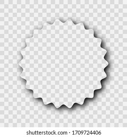 Dark transparent realistic shadow. Round shadow isolated on transparent background. Vector illustration.